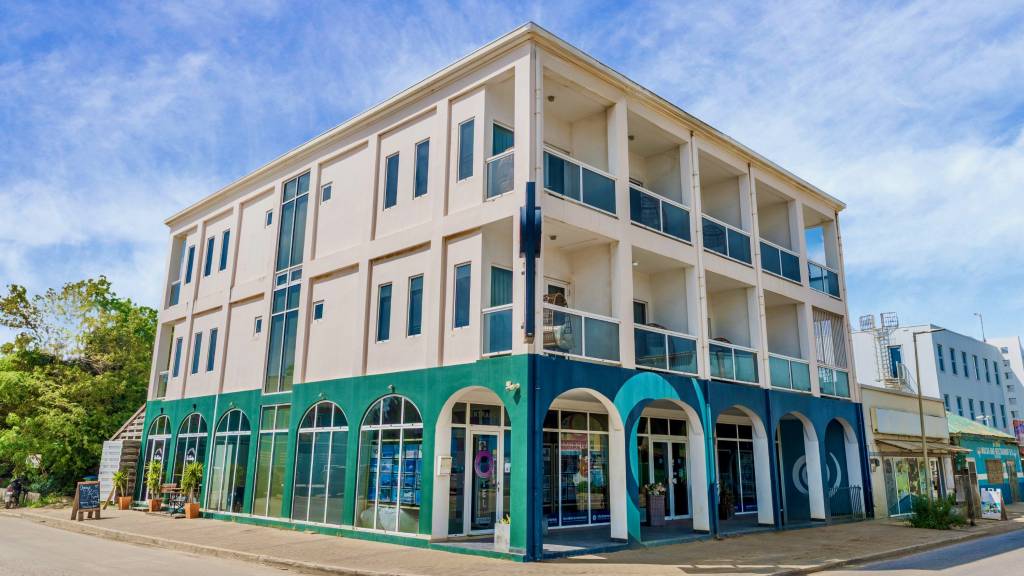 Signature facade of Kralendijk Boutique Hotel in Bonaire